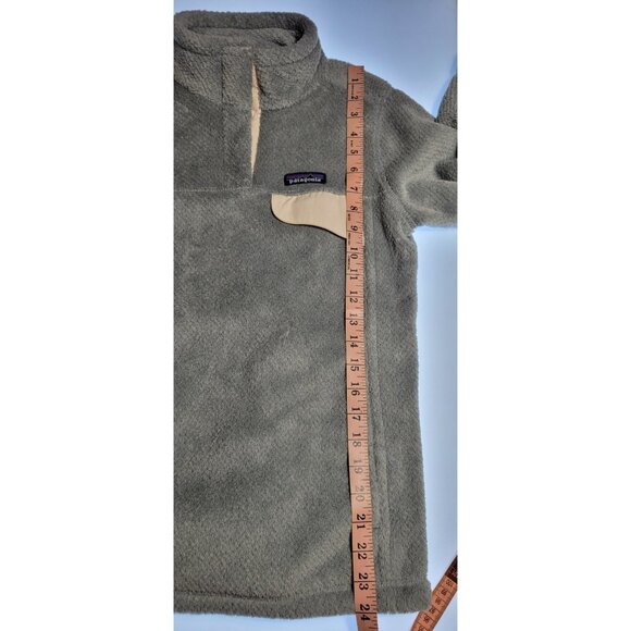 PATAGONIA Snap-T Polartec Fleece Pullover Gray/Pink Pockets Size XS - Picture 13 of 15